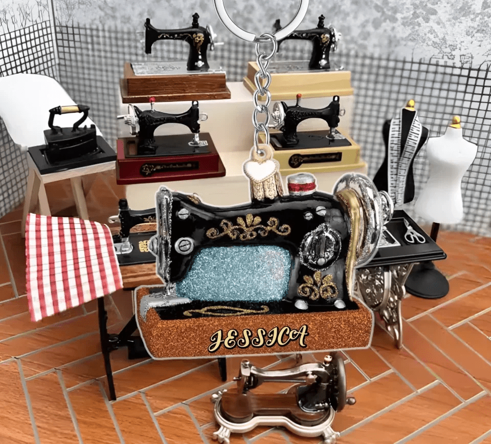 Sewing Machine Collection - Personalized Sewing Keychain 748452 - 748610 - DiyGiftly