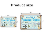 Sewing Room Personalized Rectangle Metal Sign 748413 - 748414 - DiyGiftly