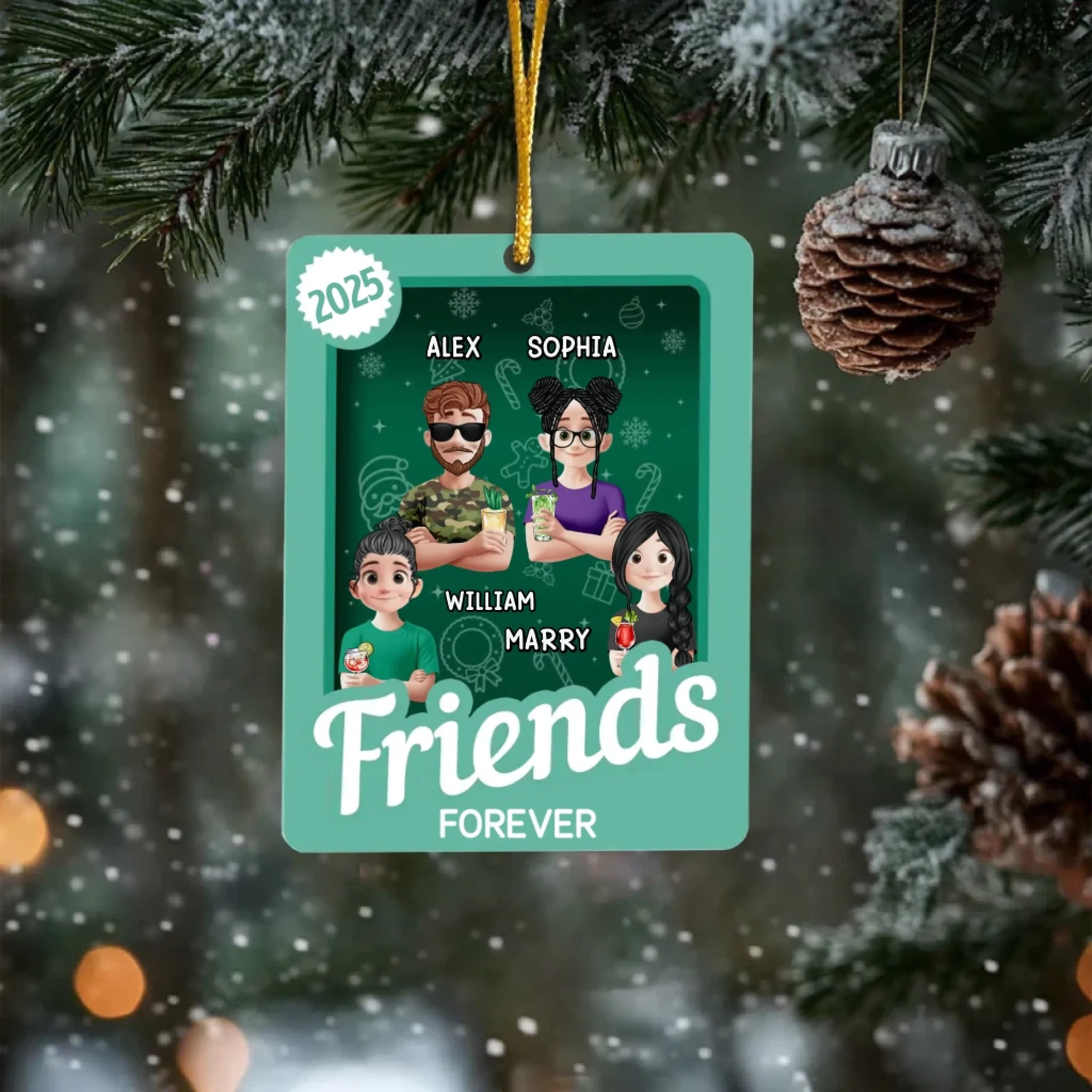 Siblings Toy Box - Christmas Custom Gift - Personalized Acrylic Ornament 1047964 - DiyGiftly