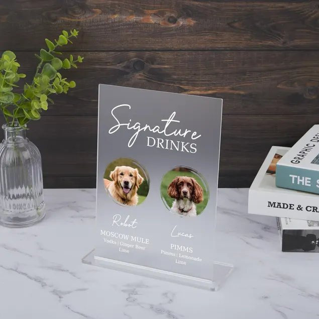 Signature Cocktail Sign, Dog Signature Drink Sign, Custom Pet Signature Drink Sign, Wedding Bar Menu Sign, Cocktail Signature Drink Signs 431552 - DiyGiftly