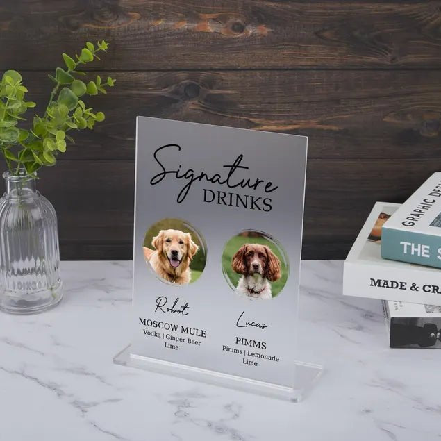 Signature Cocktail Sign, Dog Signature Drink Sign, Custom Pet Signature Drink Sign, Wedding Bar Menu Sign, Cocktail Signature Drink Signs 431552 - DiyGiftly