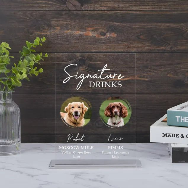 Signature Cocktail Sign, Dog Signature Drink Sign, Custom Pet Signature Drink Sign, Wedding Bar Menu Sign, Cocktail Signature Drink Signs 431552 - DiyGiftly