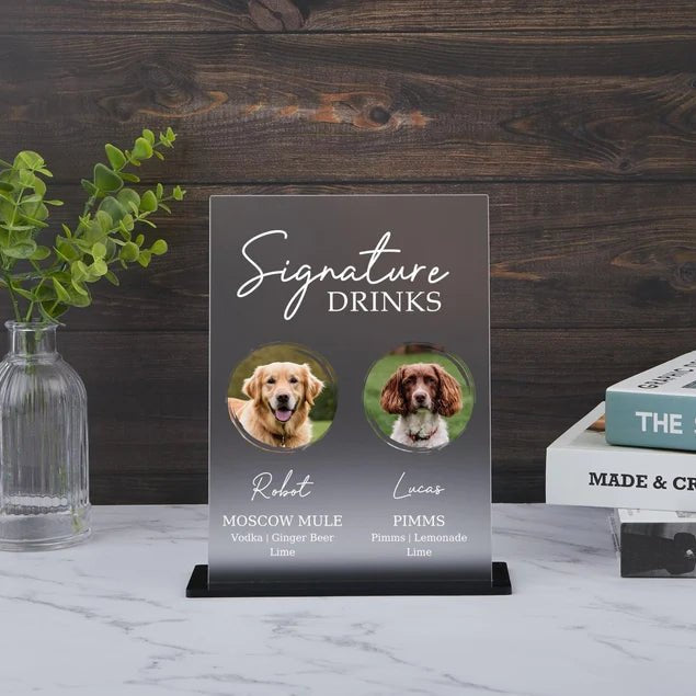 Signature Cocktail Sign, Dog Signature Drink Sign, Custom Pet Signature Drink Sign, Wedding Bar Menu Sign, Cocktail Signature Drink Signs 431552 - DiyGiftly