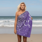 Silver Glitter Personalized Beach Towel Personalized Name Bath Towel Custom Pool Towel Beach Towel With Name Outside Birthday Vacation Gift 17030400 - DiyGiftly