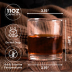 custom engraved detail whiskey glass gift for boyfriend