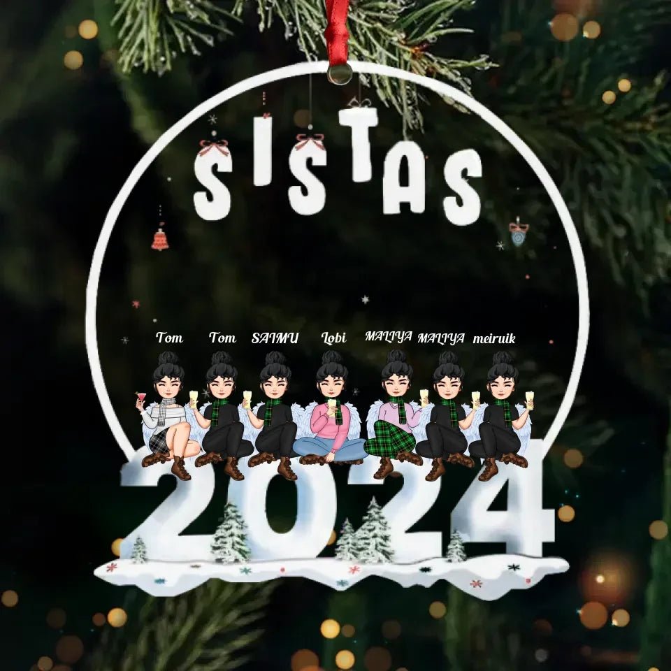 Sistas 2024 - Personalized Acrylic Ornament 691959 - DiyGiftly