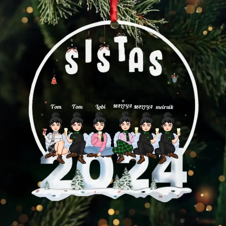 Sistas 2024 - Personalized Acrylic Ornament 691959 - DiyGiftly