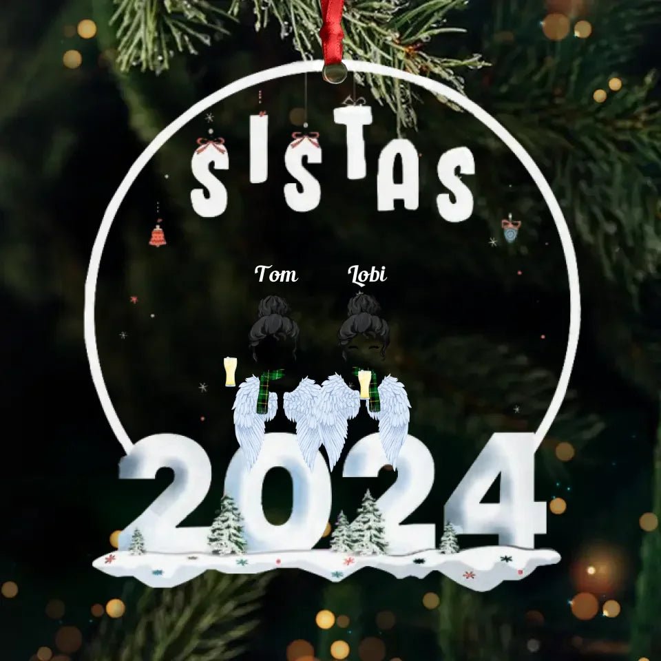 Sistas 2024 - Personalized Acrylic Ornament 691959 - DiyGiftly