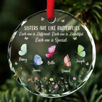 Sister Are The Gardeners Of Our Souls - Personalized Custom Glass Ornament 720683 - DiyGiftly