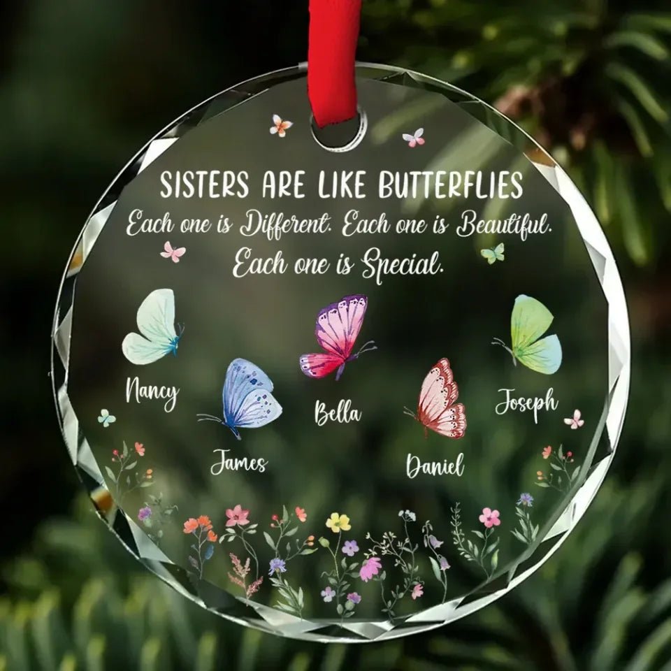 Sister Are The Gardeners Of Our Souls - Personalized Custom Glass Ornament 720683 - DiyGiftly