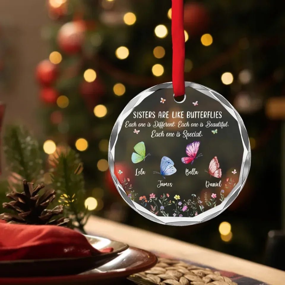 Sister Are The Gardeners Of Our Souls - Personalized Custom Glass Ornament 720683 - DiyGiftly
