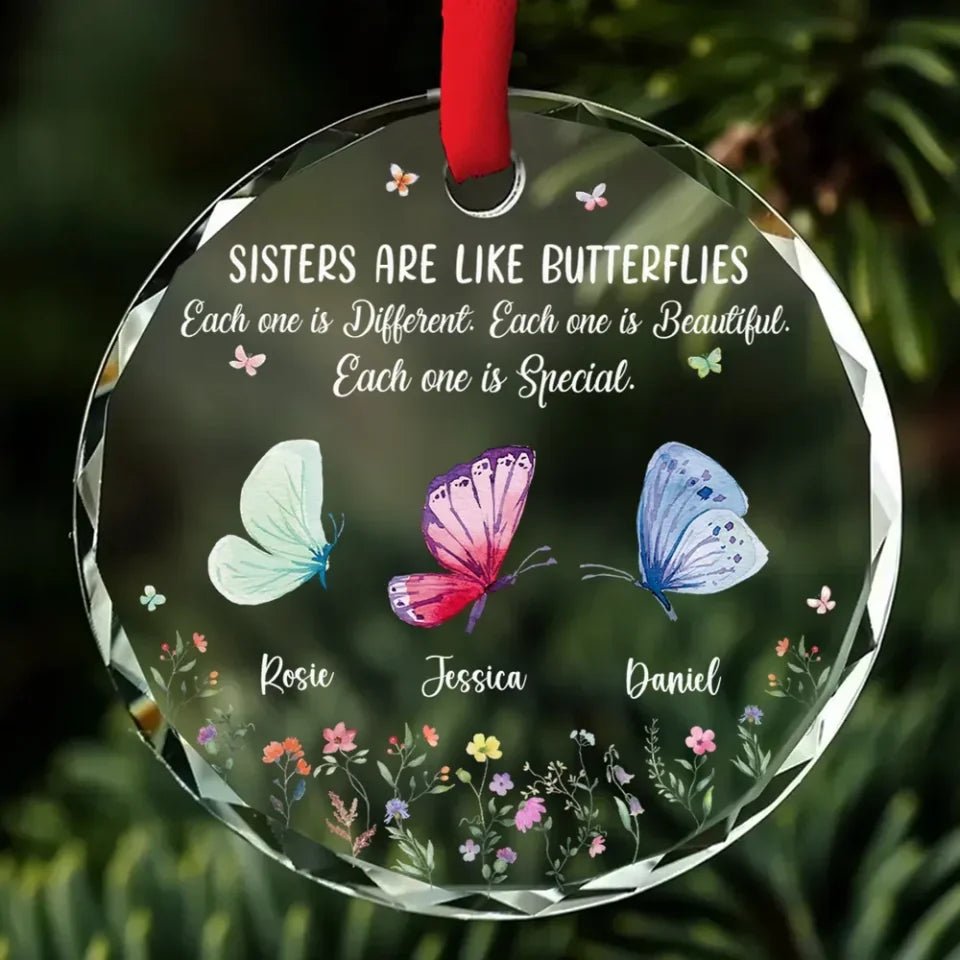 Sister Are The Gardeners Of Our Souls - Personalized Custom Glass Ornament 720683 - DiyGiftly