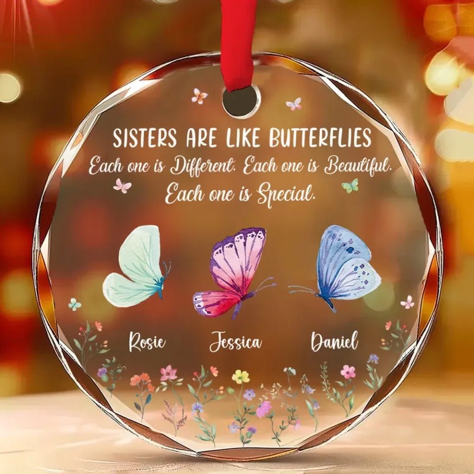 Sister Are The Gardeners Of Our Souls - Personalized Custom Glass Ornament 720683 - DiyGiftly