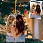 acrylic sister custom photo pugs ornament gift for sister
