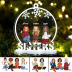 Sister - Sisters Forever - Personalized Custom Shaped Ornament 687162 - DiyGiftly