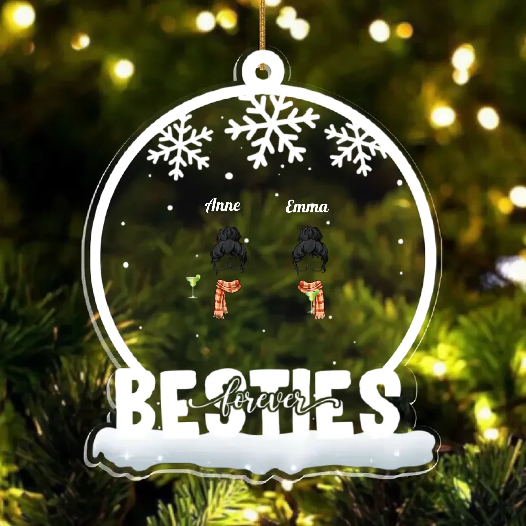 Sister - Sisters Forever - Personalized Custom Shaped Ornament 687162 - DiyGiftly