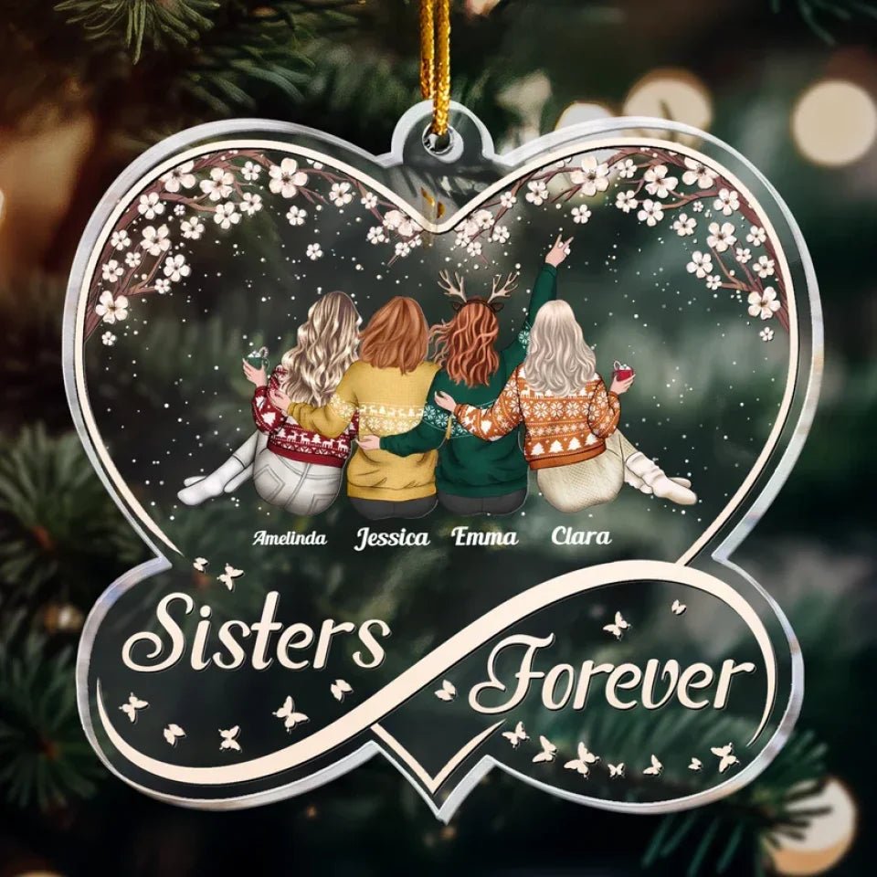 acrylic ornament personalized design gift for sister