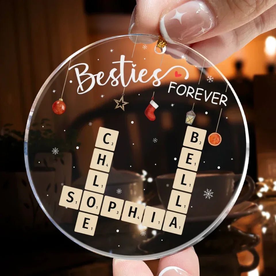 custom name acrylic ornament gift for sister
