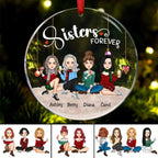 Sisters - Sisters Forever - Personalized Circle Ornament (QH) 677385 - DiyGiftly
