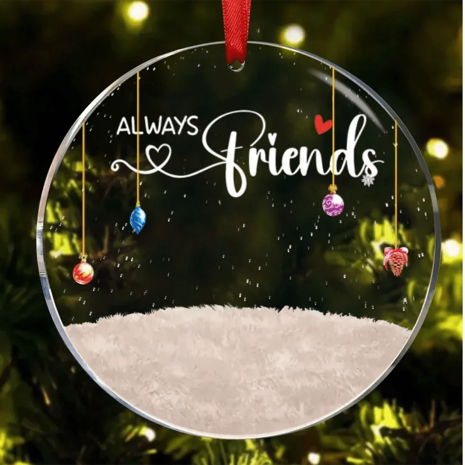 Sisters - Sisters Forever - Personalized Circle Ornament (QH) 677385 - DiyGiftly