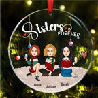 Sisters - Sisters Forever - Personalized Circle Ornament (QH) 677385 - DiyGiftly
