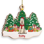 Sitting On Snow Christmas Tree - Dog & Cat Personalized Custom Ornament - Wood Unique Shaped - Christmas Gift For Pet Owners, Pet Lovers 664702 - DiyGiftly