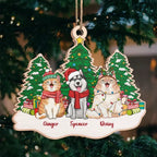 Sitting On Snow Christmas Tree - Dog & Cat Personalized Custom Ornament - Wood Unique Shaped - Christmas Gift For Pet Owners, Pet Lovers 664702 - DiyGiftly