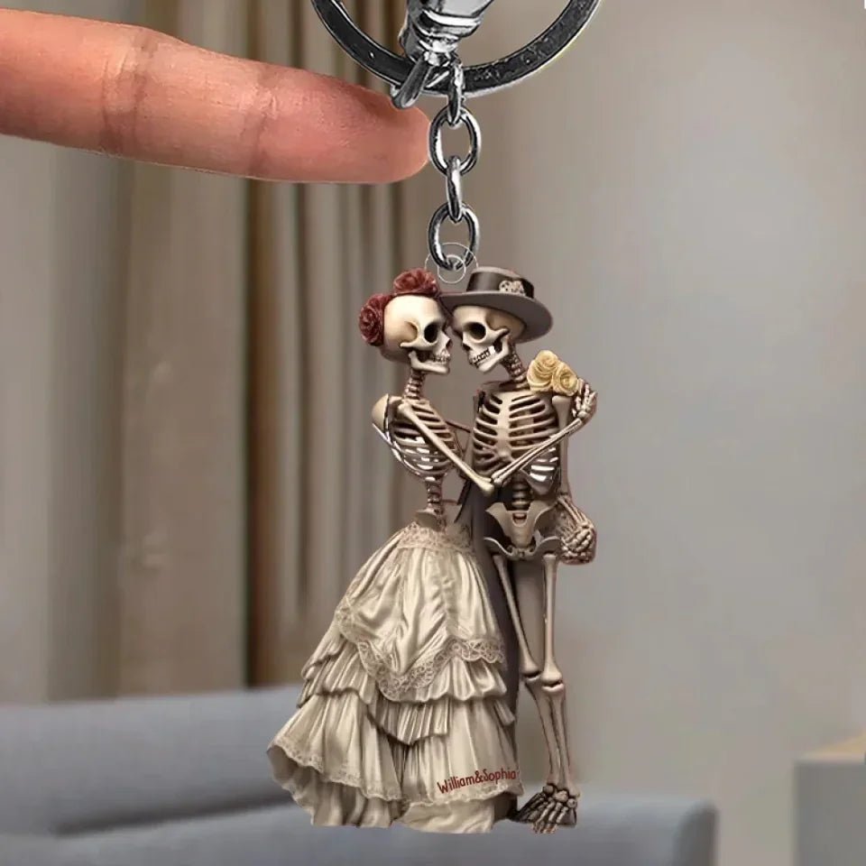 Skeleton Couple Keychain - Anniversary Gift For Wife,Husband,Skull Lovers 746782 - DiyGiftly