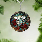 Skull Couple - Personalized Skull Key chain 748622 - DiyGiftly