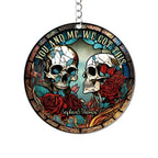 Skull Couple - Personalized Skull Keychain 748619 - DiyGiftly