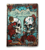 Skull Couple - Skull gift for husband, wife, boyfriend, girlfriend - Personalized Blanket 748394 - DiyGiftly