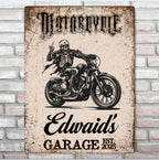 Skull Motorcycle Rider - Personalized Custom Metal Sign 746661 - 747786 - DiyGiftly