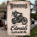 Skull Motorcycle Rider - Personalized Custom Metal Sign 746661 - 747786 - DiyGiftly