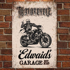 Skull Motorcycle Rider - Personalized Custom Metal Sign 746661 - 747786 - DiyGiftly