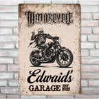 Skull Motorcycle Rider - Personalized Custom Metal Sign 746661 - 747786 - DiyGiftly
