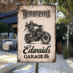 Skull Motorcycle Rider - Personalized Custom Metal Sign 746661 - 747786 - DiyGiftly