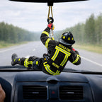Small Ornament Big Courage Firefighter Acrylic Ornament Personalized Hanging Decor main image