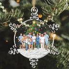 Snowflakes Custom Photo Family, Friends - Personalized Acrylic Photo Ornament 682535 - DiyGiftly