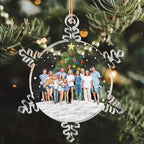 Snowflakes Custom Photo Family, Friends - Personalized Acrylic Photo Ornament 682535 - DiyGiftly