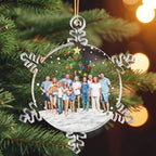 Snowflakes Custom Photo Family, Friends - Personalized Acrylic Photo Ornament 682535 - DiyGiftly