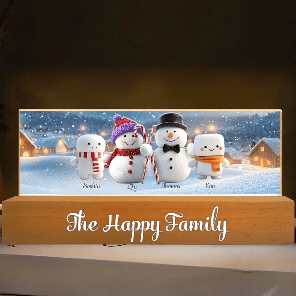 custom name wooden acrylic led night light for cozy corners