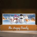 custom name wooden acrylic led night light for cozy corners
