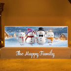 custom name wooden acrylic led night light as a new home gift
