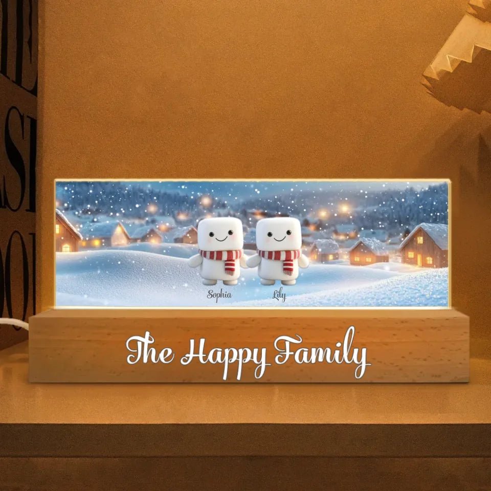custom name wooden acrylic led night light keepsake as a new home gift