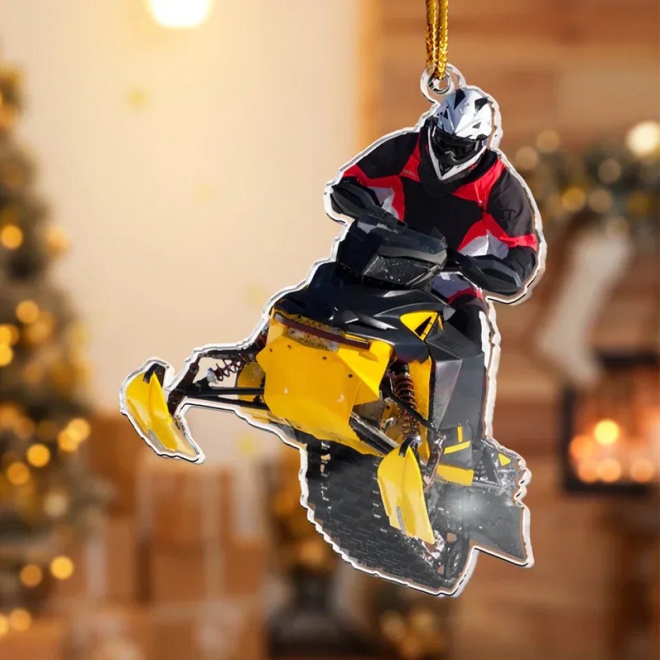 Snowmobiling Gifts For Snowmobile Lovers - Personalized Acrylic Photo Ornament 685981 - 685988 - DiyGiftly