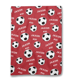 Soccer Balls and Repeating Name Blanket Personalized - Gift for Soccer Players - Team Gift 752007 - DiyGiftly