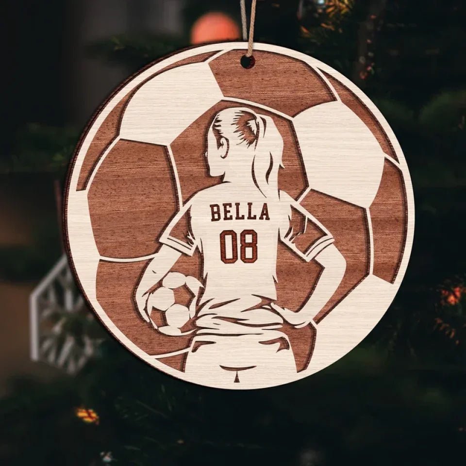 Soccer Male and Female Layer Wood Ornament Personalized Gift 689041 - DiyGiftly