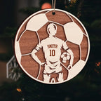 Soccer Male and Female Layer Wood Ornament Personalized Gift 689041 - DiyGiftly