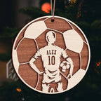Soccer Male and Female Layer Wood Ornament Personalized Gift 689041 - DiyGiftly