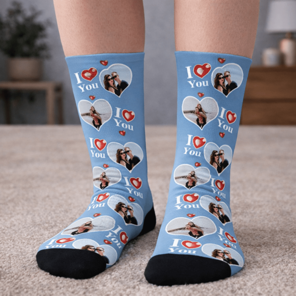 Socks for Valentine's Day, Customized Socks for couples, Personalized Photo Socks, Wedding Socks, Gift for him, gift for her, Memorial gift 919232 - DiyGiftly